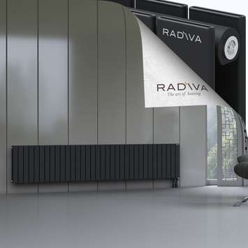 Oti Aluminium Radiator 500x2512 Black - Thumbnail
