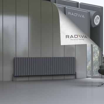 Oti Aluminium Radiator 600x2216 Anthracite - Thumbnail