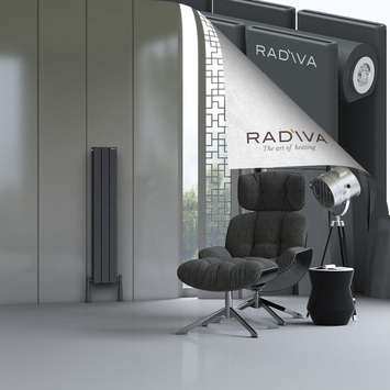 Radiva - Oti Radiateur En Aluminium 1200x218 Anthracite Foncé