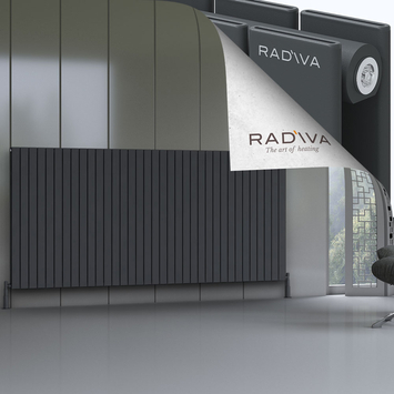 Radiva - Oti Radiateur En Aluminium 1200x2586 Anthracite Foncé