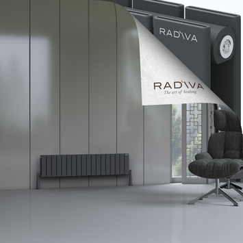Radiva - Oti Radiateur En Aluminium 300x1328 Anthracite Foncé