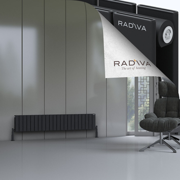 Radiva - Oti Radiateur En Aluminium 300x1624 Noir