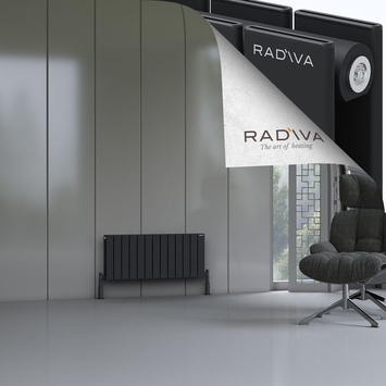 Radiva - Oti Radiateur En Aluminium 400x958 Noir