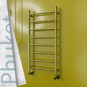 - Phuket Decorative Towel Warmer 500x1000 (Stainless Steel) Gold  - Phuket Decorative Towel Warmer 500x1000 (Stainless Steel) Gold