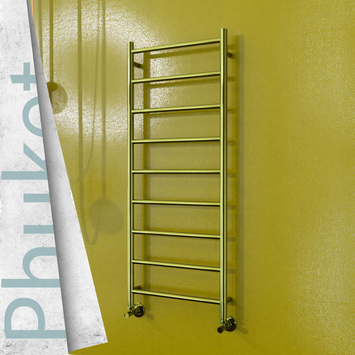 - Phuket Decorative Towel Warmer 500x1200 (Stainless Steel) Gold  - Phuket Decorative Towel Warmer 500x1200 (Stainless Steel) Gold