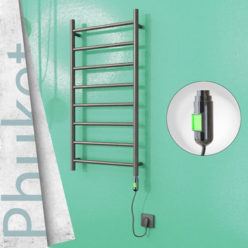 - Phuket Electric Towel Warmer 200 W 500x1000 Satine Finish (On/Off)  - Phuket Electric Towel Warmer 200 W 500x1000 Satine Finish (On/Off)