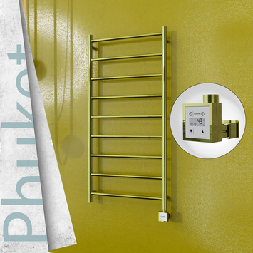 - Phuket Electric Towel Warmer 600x1200 Gold Ktx3 200 W  - Phuket Electric Towel Warmer 600x1200 Gold Ktx3 200 W