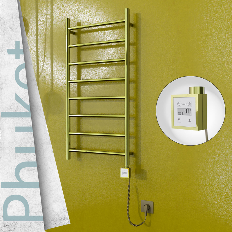 Phuket Electric Towel Warmer 500x1000 Gold Ktx3 200 W (Spiral Cable)