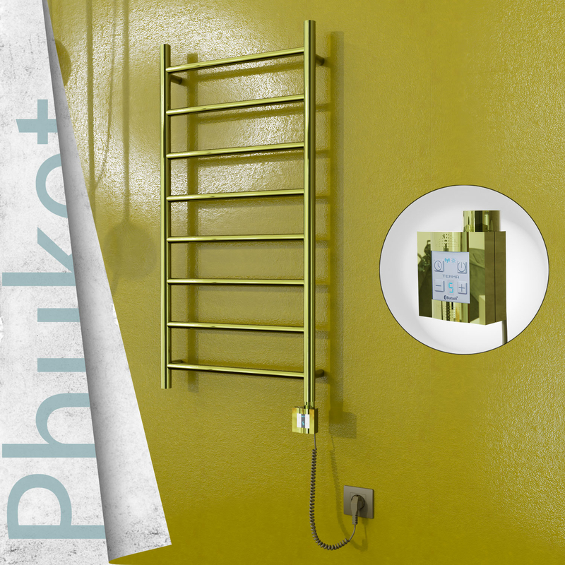 Phuket Electric Towel Warmer 500x1000 Gold Ktx4 200 W (Spiral Cable)