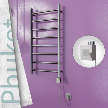 Radiva - Phuket Sèche Serviettes Electrique 500x1000 Finition de polissage Ktx1 200 Watt Câble en spirale