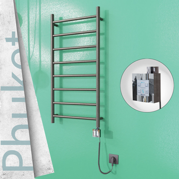 Radiva - Phuket Sèche Serviettes Electrique 500x1000 Finition peinture satiné Ktx4 200 Watt Câble en spirale
