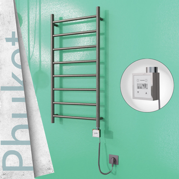 - Phuket Electric Towel Warmer 500x1000 Satine Finish Ktx3 200 W (Spiral Cable)  - Phuket Electric Towel Warmer 500x1000 Satine Finish Ktx3 200 W (Spiral Cable)