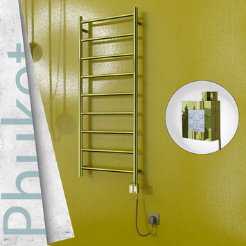  - Phuket Electric Towel Warmer 500x1200 Gold Ktx4 200 W (Spiral Cable)