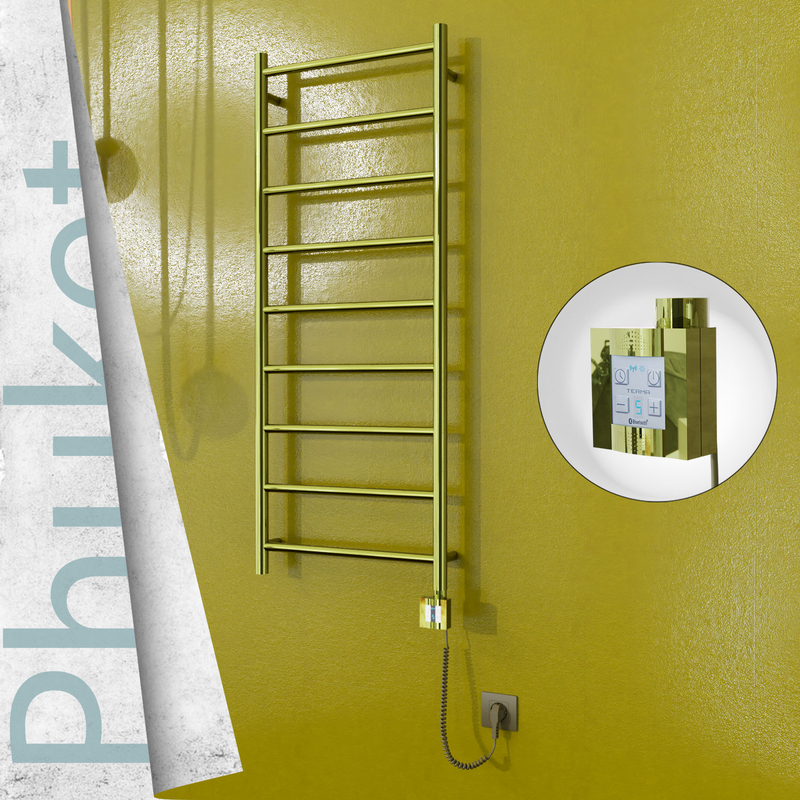 Phuket Electric Towel Warmer 500x1200 Gold Ktx4 200 W (Spiral Cable)