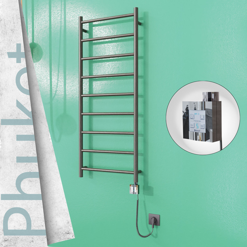 Phuket Electric Towel Warmer 500x1200 Satine Finish Ktx4 200 W (Spiral Cable)