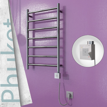 Radiva - Phuket Sèche Serviettes Electrique 500x800 Finition de polissage Ktx1 200 Watt Câble en spirale
