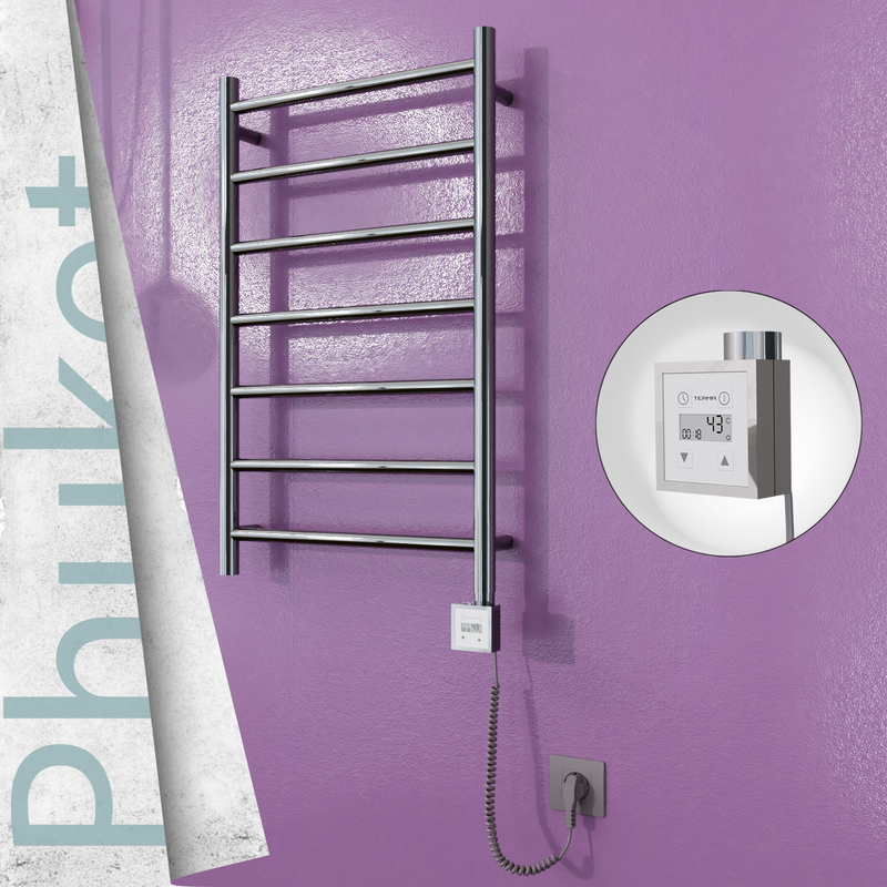 Phuket Sèche Serviettes Electrique 500x800 Finition de polissage Ktx3 200 Watt Câble en spirale