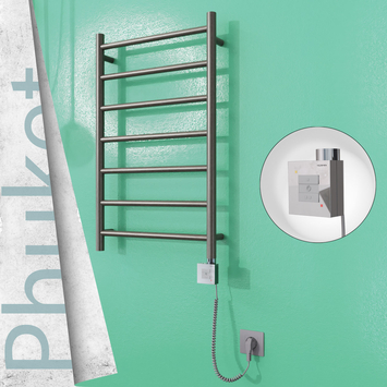 Radiva - Phuket Sèche Serviettes Electrique 500x800 Finition peinture satiné Ktx1 200 Watt Câble en spirale