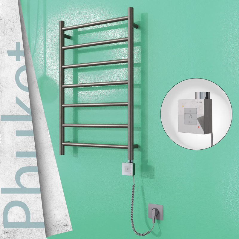 Phuket Electric Towel Warmer 500x800 Satine Finish Ktx1 200 W (Spiral Cable)
