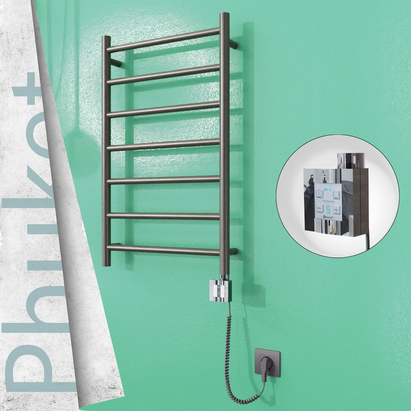 Phuket Electric Towel Warmer 500x800 Satine Finish Ktx4 200 W (Spiral Cable)