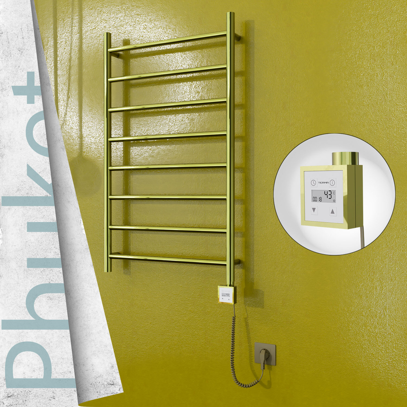 Phuket Electric Towel Warmer 600x1000 Gold Ktx3 200 W (Spiral Cable)