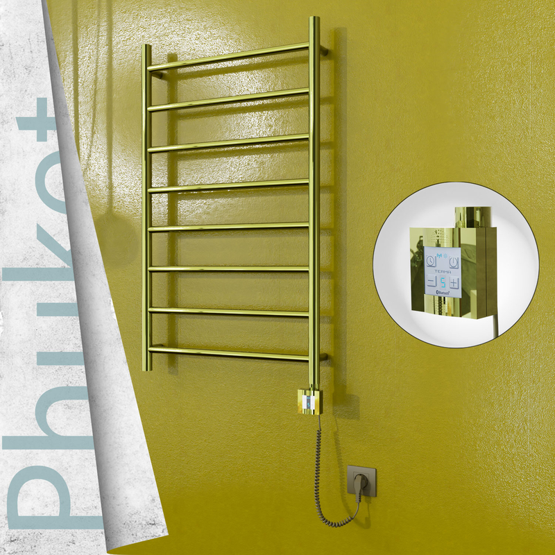 Phuket Electric Towel Warmer 600x1000 Gold Ktx4 200 W (Spiral Cable)