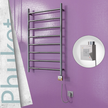 Radiva - Phuket Electric Towel Warmer 600x1000 Mirror Finish Ktx1 200 W (Spiral Cable)