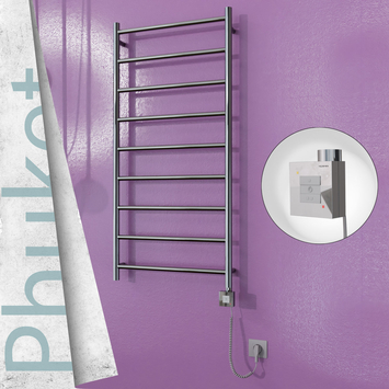 - Phuket Electric Towel Warmer 600x1200 Mirror Finish Ktx1 200 W (Spiral Cable)  - Phuket Electric Towel Warmer 600x1200 Mirror Finish Ktx1 200 W (Spiral Cable)