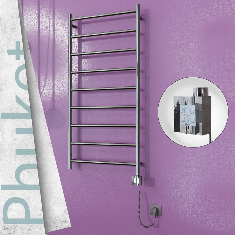 Phuket Electric Towel Warmer 600x1200 Mirror Finish Ktx4 200 W (Spiral Cable) Phuket Electric Towel Warmer 600x1200 Mirror Finish Ktx4 200 W (Spiral Cable)
