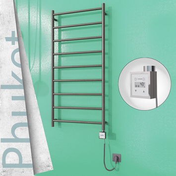  - Phuket Electric Towel Warmer 600x1200 Satine Finish Ktx3 200 W (Spiral Cable)