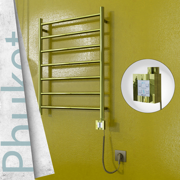  - Phuket Electric Towel Warmer 600x800 Gold Ktx4 200 W (Spiral Cable)