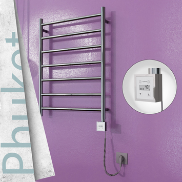Radiva - Phuket Sèche Serviettes Electrique 600x800 Finition de polissage Ktx3 200 Watt Câble en spirale