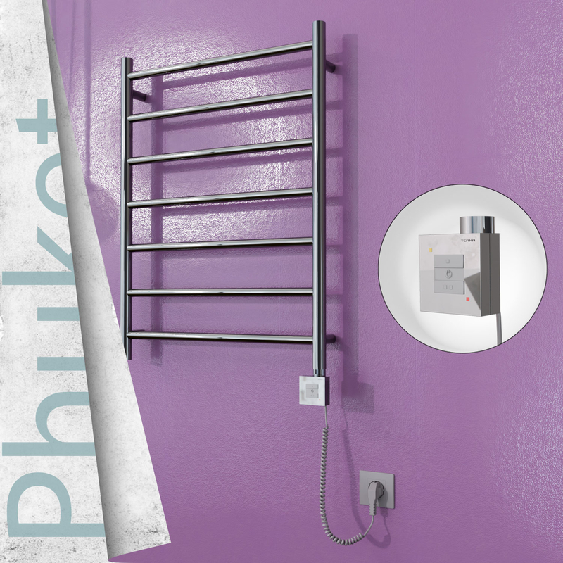 Phuket Electric Towel Warmer 600x800 Mirror Finish Ktx1 200 W (Spiral Cable)