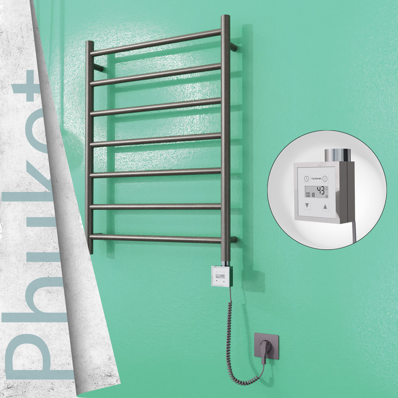 Phuket Sèche Serviettes Electrique 600x800 Finition peinture satiné Ktx3 200 Watt Câble en spirale