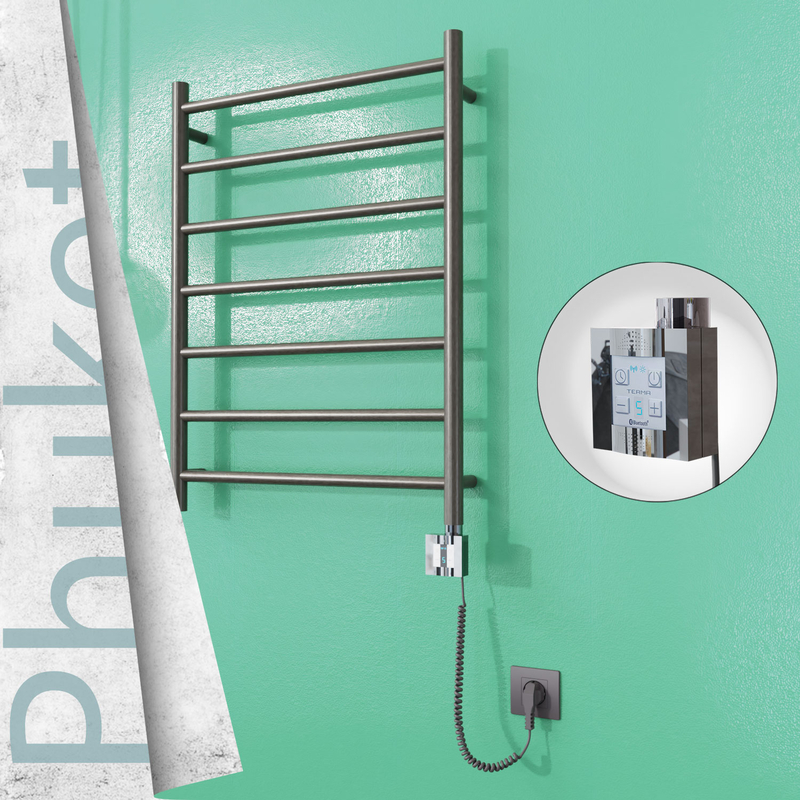 Phuket Electric Towel Warmer 600x800 Satine Finish Ktx4 200 W (Spiral Cable)