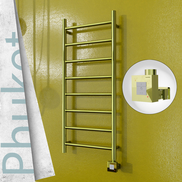  - PHUKET Elektrikli Paslanmaz Çelik Havlupan 400x1000 Altın (KTX1 Termostat) 200W