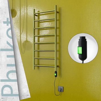 Radiva - Phuket Elektrikli Paslanmaz Çelik Havlupan 400x1000 Altın (On/Off Düğmeli) 200W