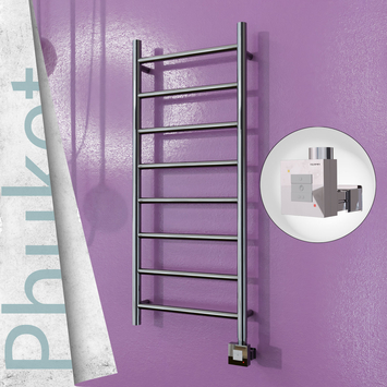 Radiva - Phuket Elektrikli Paslanmaz Çelik Havlupan 400x1000 Ayna Polisaj (KTX1 Termostat) 200W