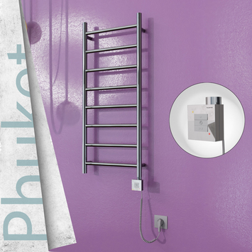 Radiva - Phuket Elektrikli Paslanmaz Çelik Havlupan 400x1000 Ayna Polisaj (KTX1 Termostat) 200W Spiral Kablolu
