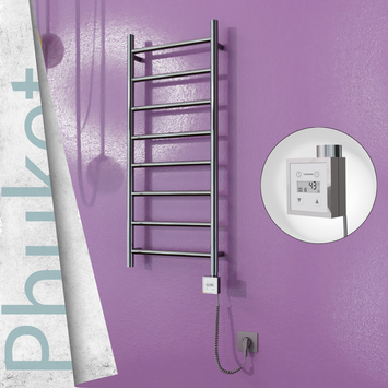 Radiva - Phuket Elektrikli Paslanmaz Çelik Havlupan 400x1000 Ayna Polisaj (KTX3 Termostat) 200W Spiral Kablolu