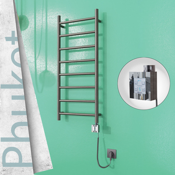 - PHUKET Elektrikli Paslanmaz Çelik Havlupan 400x1000 Satin Polisaj (KTX4 Termostat) 200W Spiral Kablolu  - PHUKET Elektrikli Paslanmaz Çelik Havlupan 400x1000 Satin Polisaj (KTX4 Termostat) 200W Spiral Kablolu