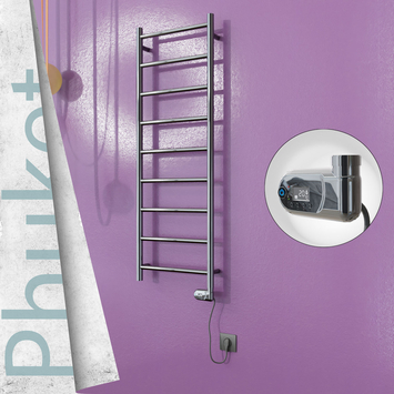  - PHUKET Elektrikli Paslanmaz Çelik Havlupan 400x1200 Ayna Polisaj (Thesis Termostat) 200W