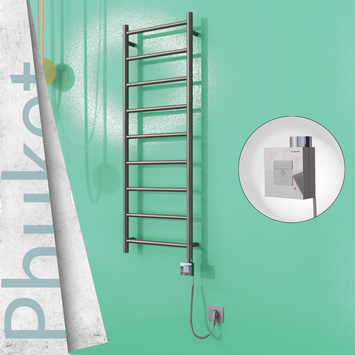 Radiva - Phuket Elektrikli Paslanmaz Çelik Havlupan 400x1200 Satin Polisaj (KTX1 Termostat) 200W Spiral Kablolu