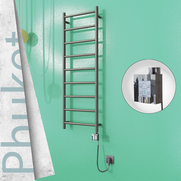 Radiva - Phuket Elektrikli Paslanmaz Çelik Havlupan 400x1200 Satin Polisaj (KTX4 Termostat) 200W Spiral Kablolu