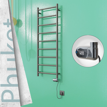 Radiva - Phuket Elektrikli Paslanmaz Çelik Havlupan 400x1200 Satin Polisaj (Thesis Termostat) 200W