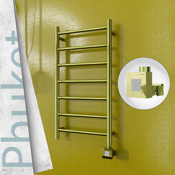  - PHUKET Elektrikli Paslanmaz Çelik Havlupan 400x800 Altın (KTX1 Termostat) 200W