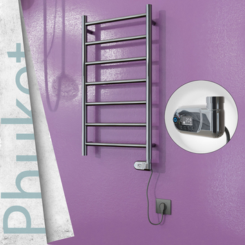  - PHUKET Elektrikli Paslanmaz Çelik Havlupan 400x800 Ayna Polisaj (Thesis Termostat) 200W