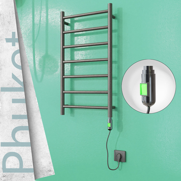 Radiva - Phuket Elektrikli Paslanmaz Çelik Havlupan 400x800 Satin Polisaj (On/Off Düğmeli) 200W