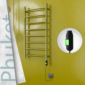 Radiva - Phuket Elektrikli Paslanmaz Çelik Havlupan 500x1000 Altın (On/Off Düğmeli) 200W