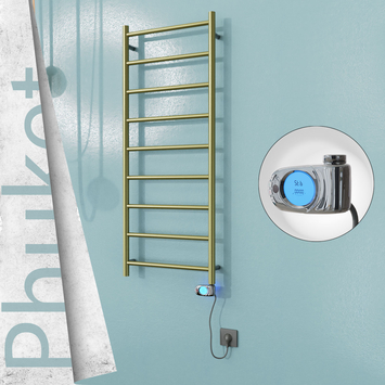 Radiva - Phuket Elektrikli Paslanmaz Çelik Havlupan 500x1200 Altın (Musa Termostat) 200W